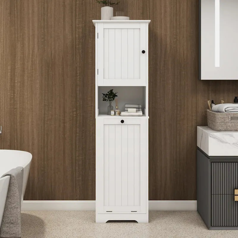 1-Compartment 1-Door Tilt-Out Laundry Sorter Cabinet