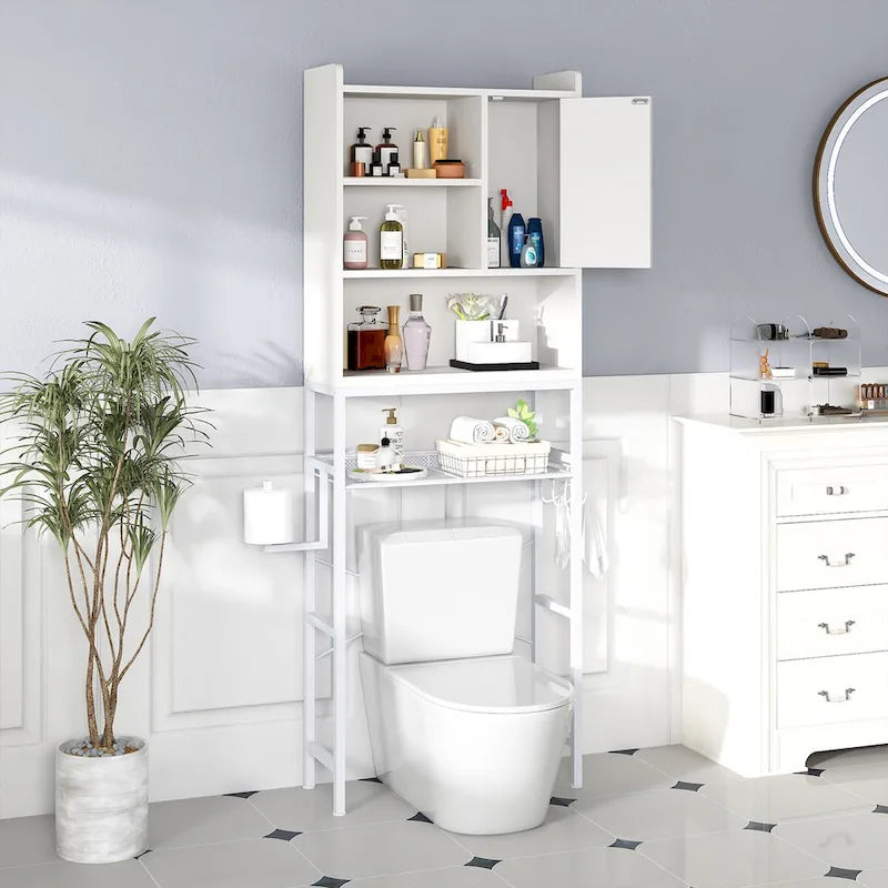 Mieres Over The Toilet Storage, 4-Tier Over-The-Toilet Space Saver Organizer Rack, Bathroom Organizer Over Toilet - N/A