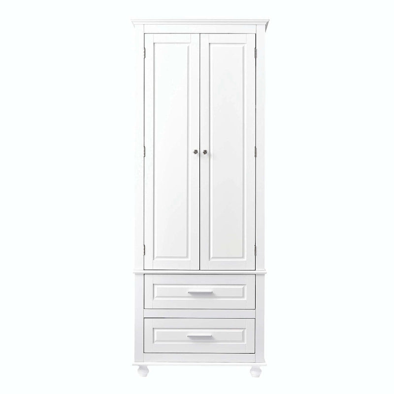 Bathroom Tall Storage Cabinet with Two Drawers