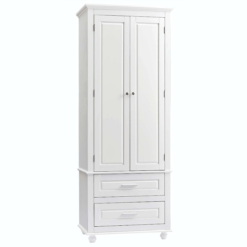 Bathroom Tall Storage Cabinet with Two Drawers