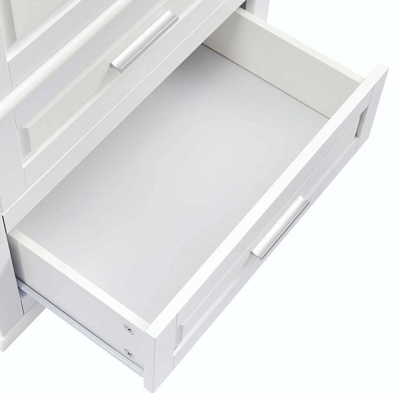 Bathroom Tall Storage Cabinet with Two Drawers
