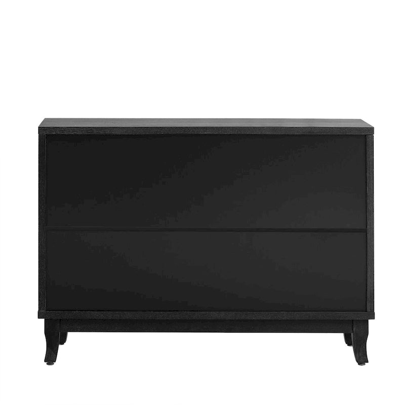 3-Door Sideboard Cabinet with Glass Doors
