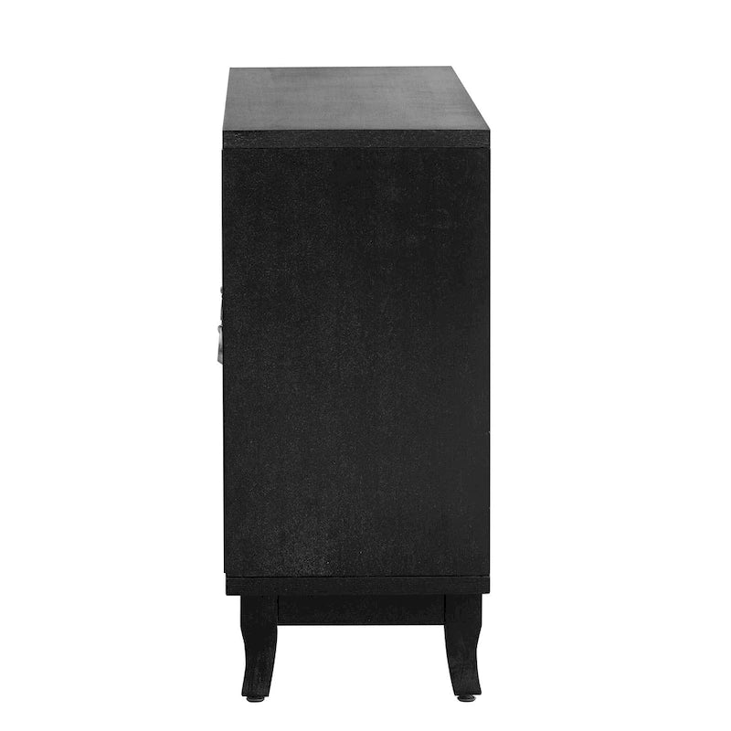 3-Door Sideboard Cabinet with Glass Doors
