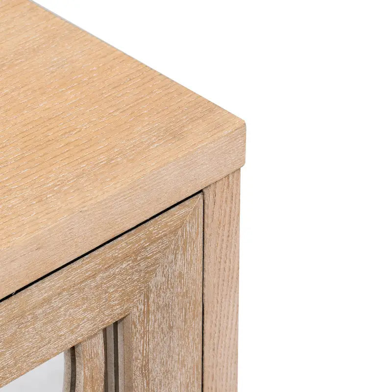 3-Door Sideboard Cabinet with Glass Doors
